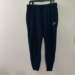 Gymshark Sweatpants embroidered logo Large Navy Slim Fit Pocket Joggers